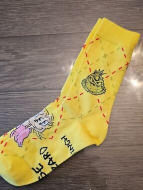 McDonald's Yellow Grinch & Cindy-Lou Crew Socks